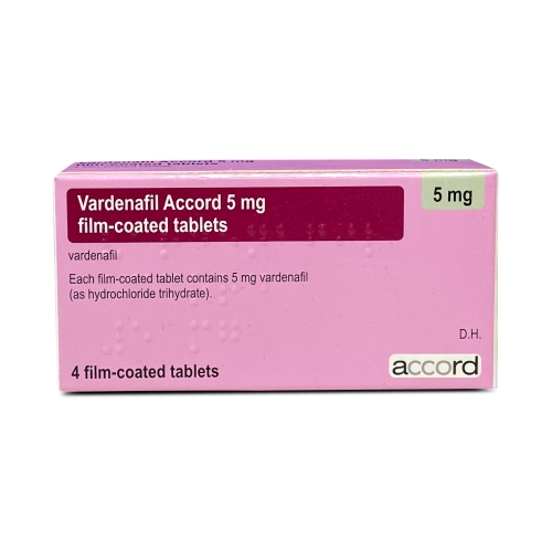 Vardenafil 5mg 4 tablets Accord (pink box)
